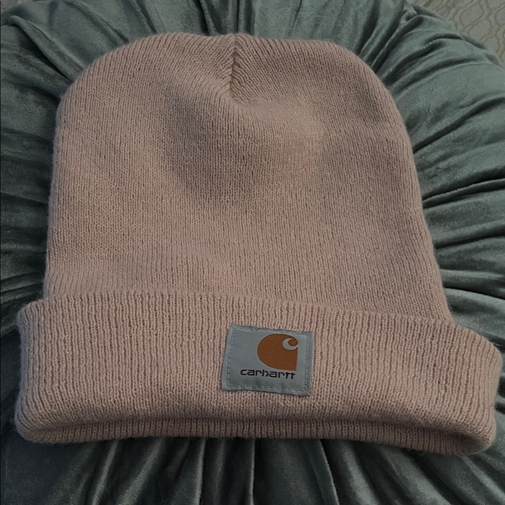 Carhartt men’s acrylic knit cuffed beanie in soft pink